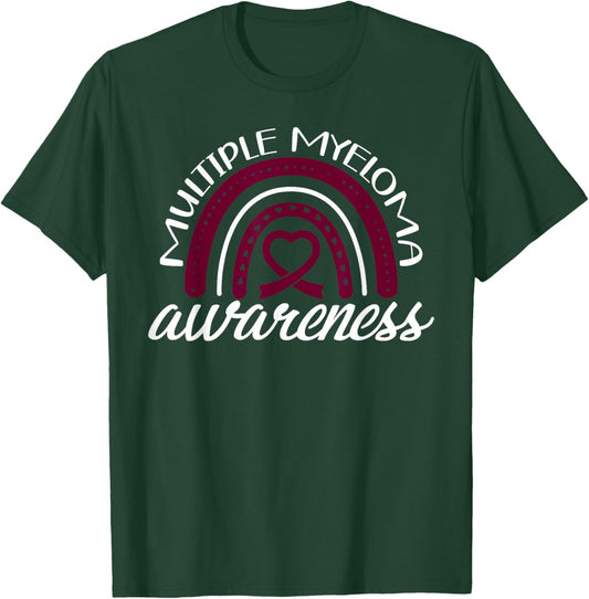 Multiple Myeloma Awareness Rainbow T-Shirt - T-Shirt | Forest