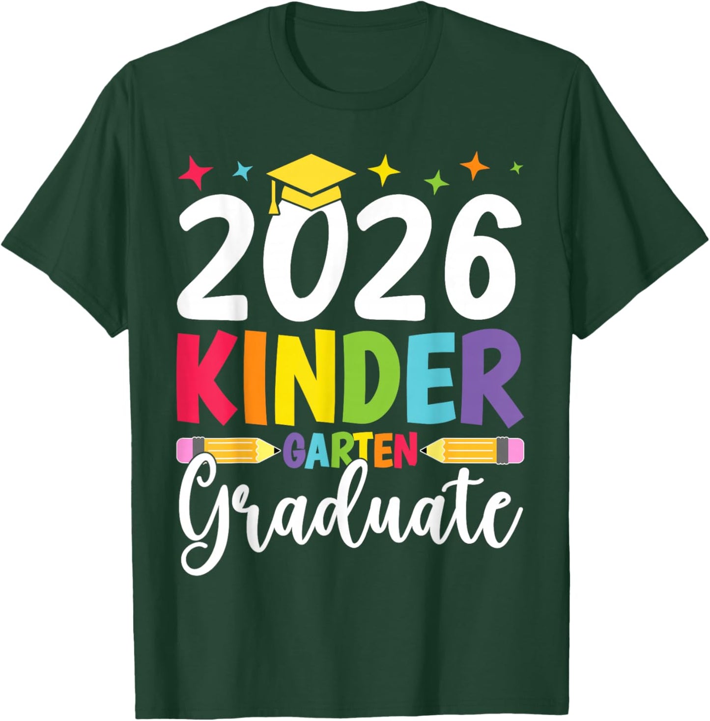Kindergarten Graduate 2026 Preschool Graduation Kid Boy Girl T-Shirt - T-Shirt | Forest