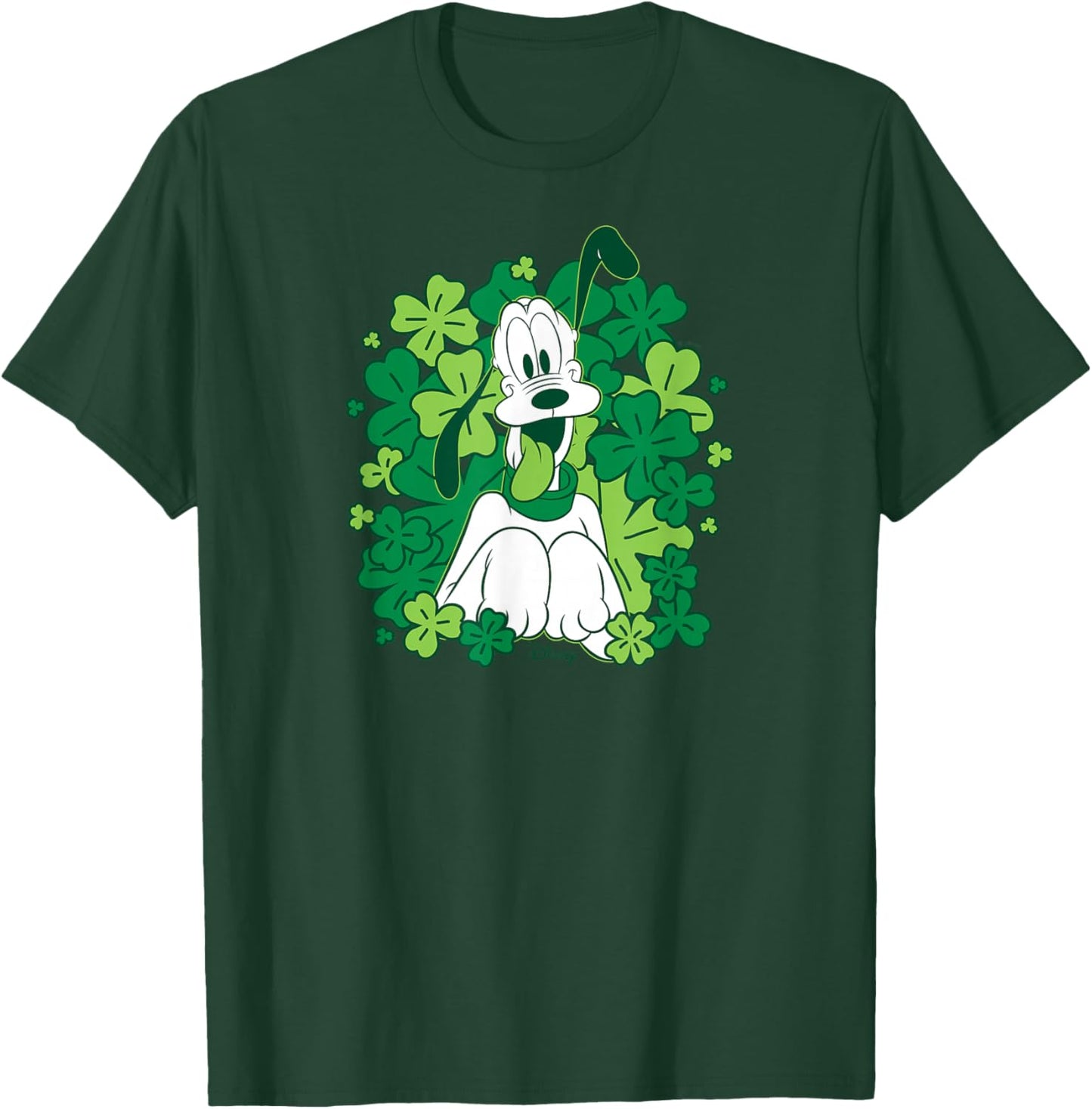 Disney Pluto St Patricks Day Lucky Clover T-Shirt - T-Shirt | Forest