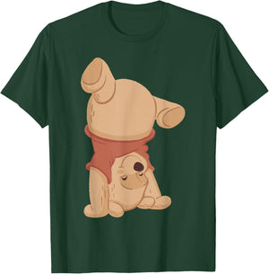Disney Winnie The Pooh Playing Pooh Bear Doing A Hand Stand T-Shirt - T-Shirt | Forest