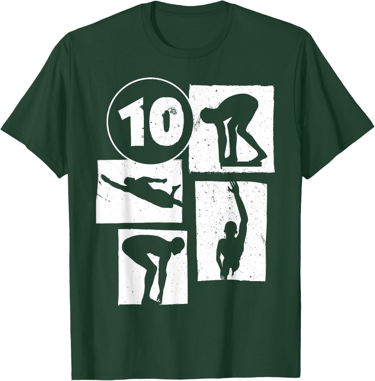 10th Birthday Swimmer Swimming 10 Year Old Boy T-Shirt - T-Shirt | Forest