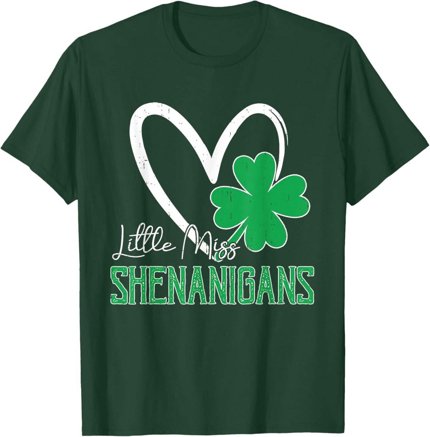 Cute Miss Shenanigans St Patrick's Day Kids Girls Toddler T-Shirt - T-Shirt | Forest