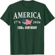 4th of July American Flag Vintage 250 Years 1776 2026 USA T-Shirt - T-Shirt | Forest