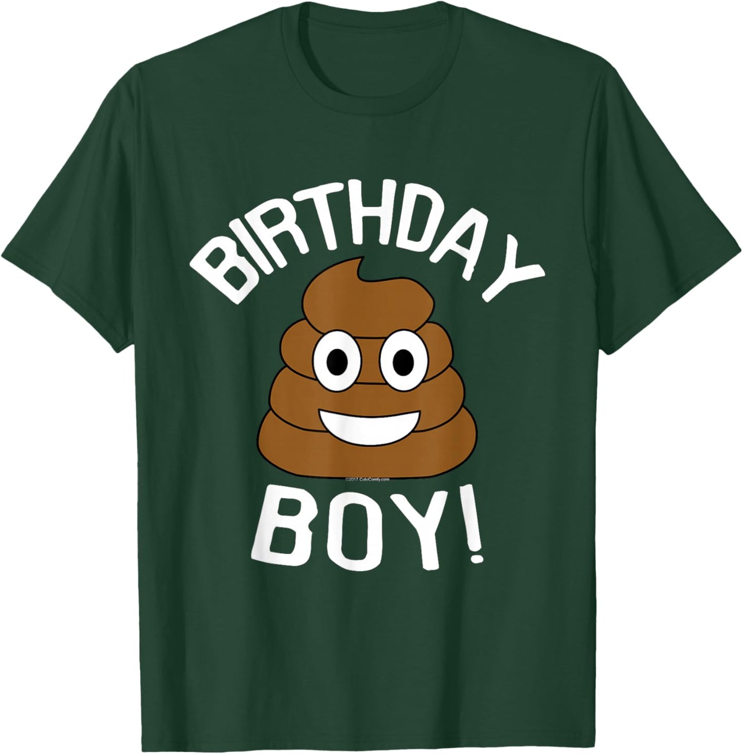 Birthday Boy Poop Emoticon Theme Party T-Shirt - T-Shirt | Forest