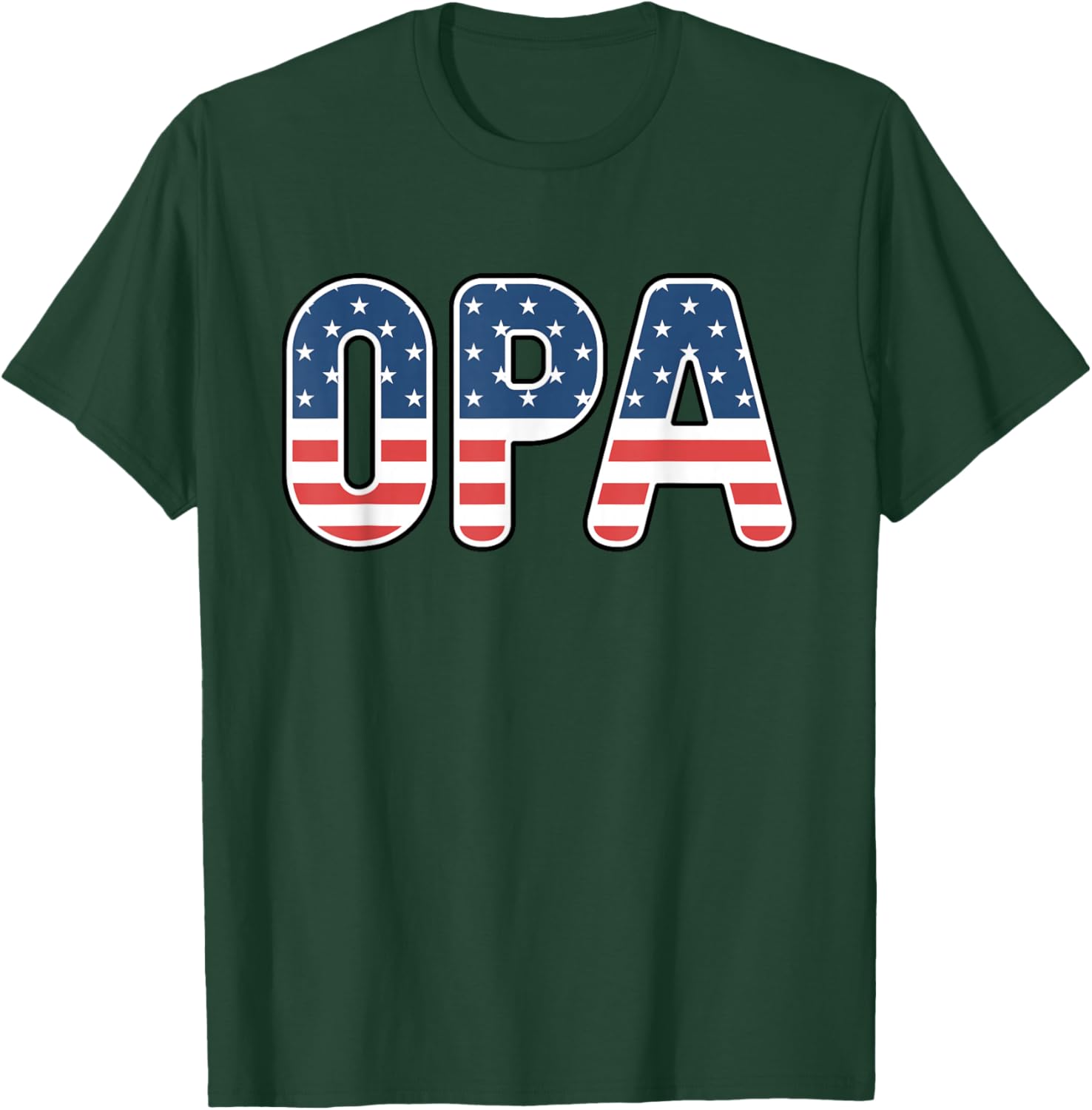Opa American Flag Patriotic USA 4th of July T-Shirt - T-Shirt | Forest