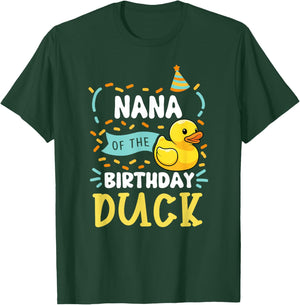 Nana of The Birthday Duck Boy Rubber Duck Bday Family T-Shirt - T-Shirt | Forest