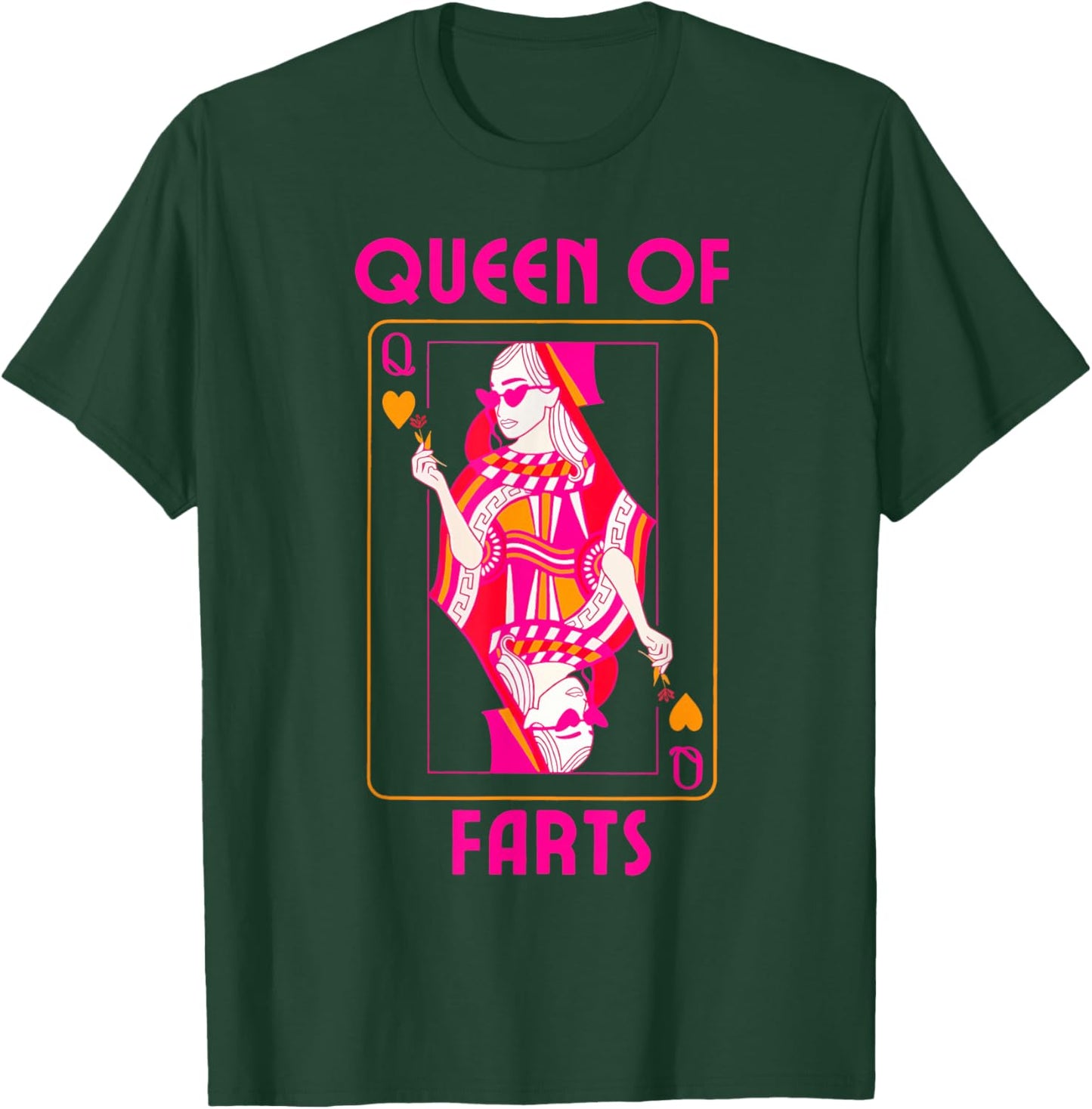 Funny Queen of Fart Farting Humor Inappropriate Embarrassing T-Shirt - T-Shirt | Forest