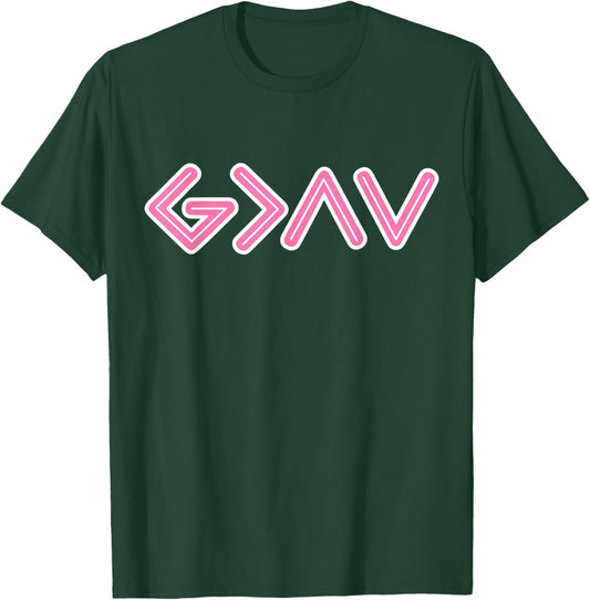 God is Faithful More Than Highs and Lows for Christian Women T-Shirt - T-Shirt | Forest