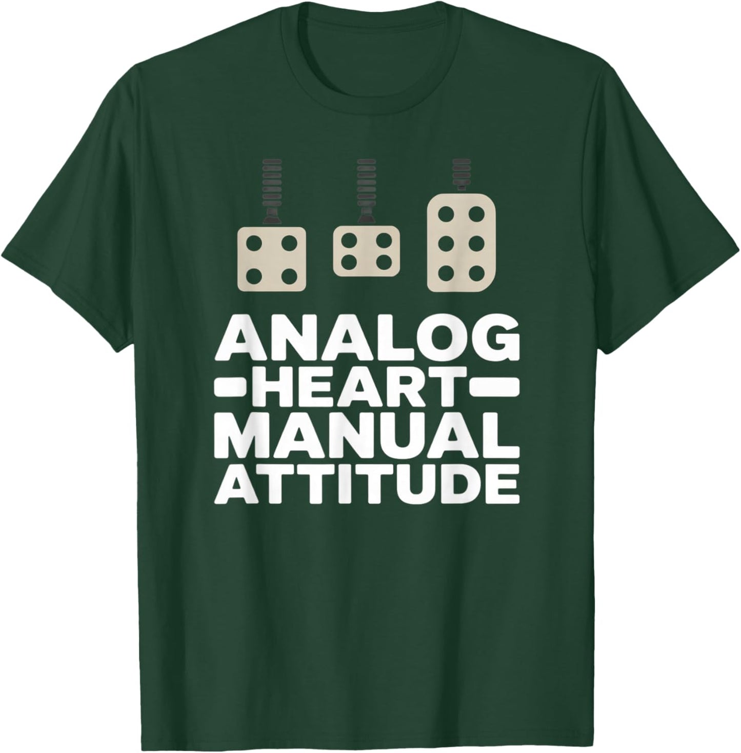 Analog Heart Manual Attitude Stick Shift Driver T-Shirt - T-Shirt | Forest