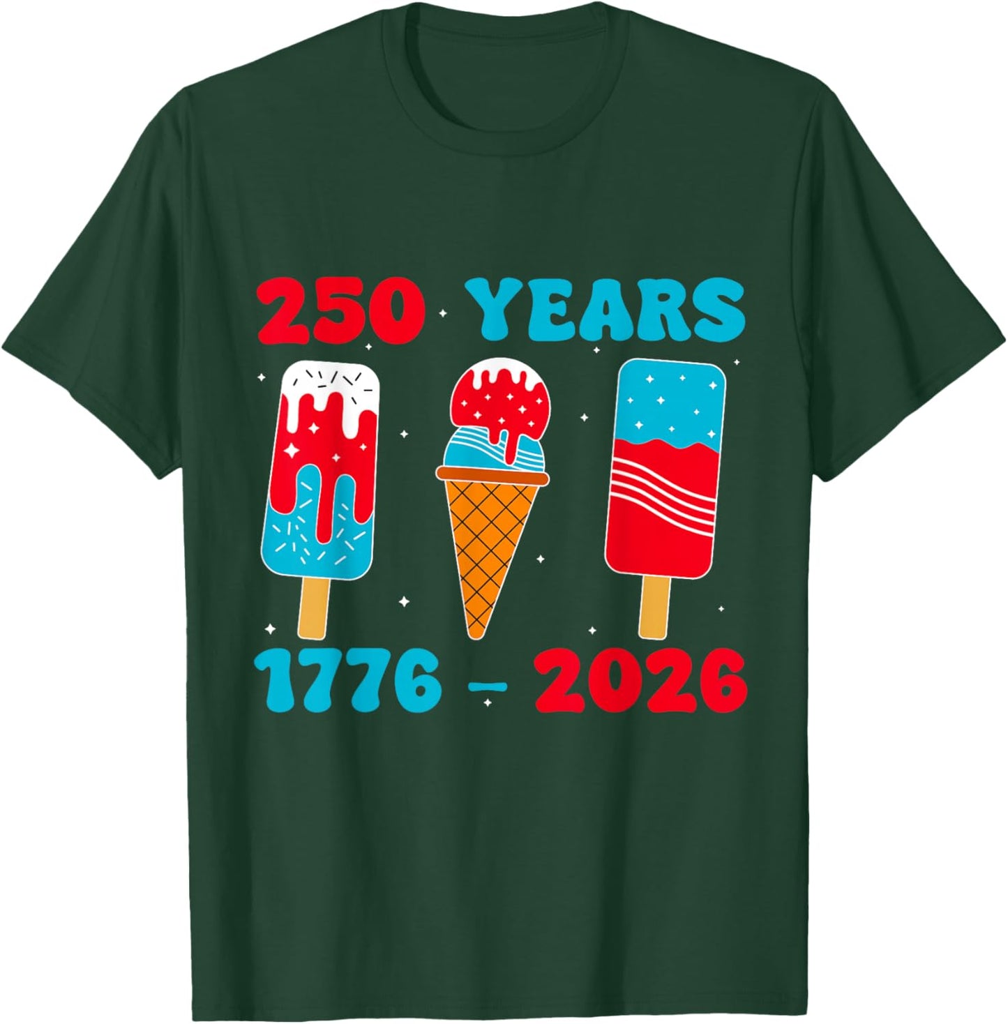 250th Anniversary Independence USA 250 Year 4th of July Kids T-Shirt - T-Shirt | Forest