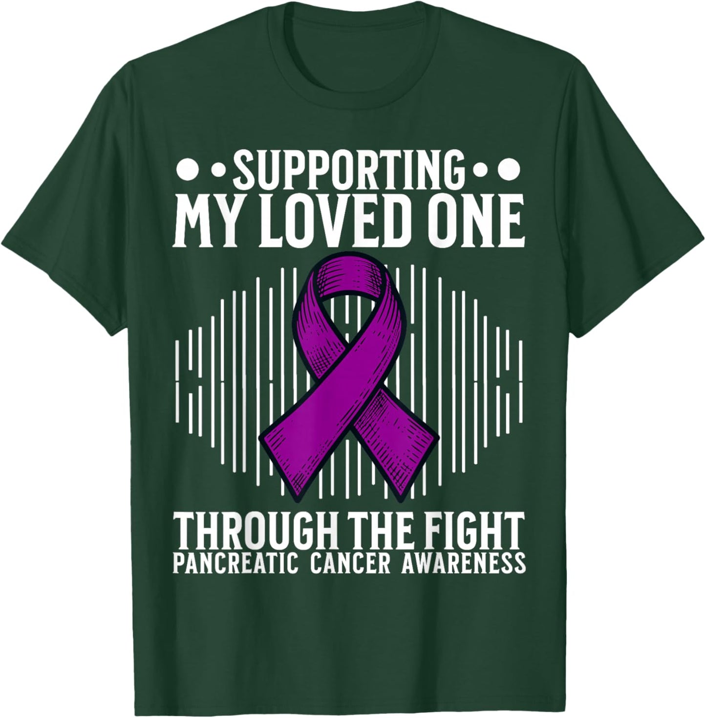 Purple Support Pancreatic Cancer Awareness Products Gifts T-Shirt - T-Shirt | Forest