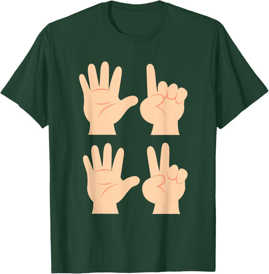 Six Seven 6 7 Meme ASL Sign Language T-Shirt - T-Shirt | Forest
