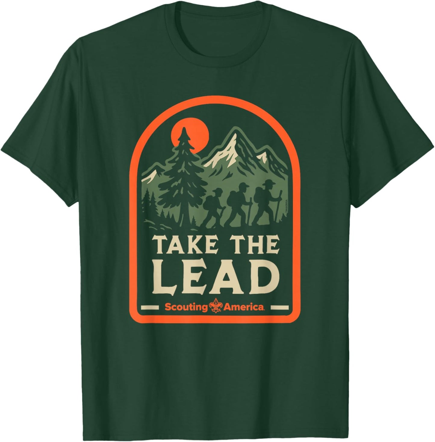 Take The Lead Scouting America Hiking Scouts BSA T-Shirt - T-Shirt | Forest