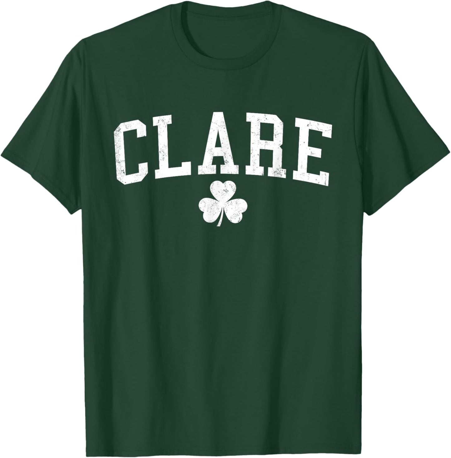 Clare Ireland St Patricks Day Vintage Distressed Shamrock T-Shirt - T-Shirt | Forest