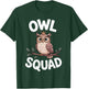 Unique Owl Art Women Kids Adults Animal Owl Lover T-Shirt - T-Shirt | Forest