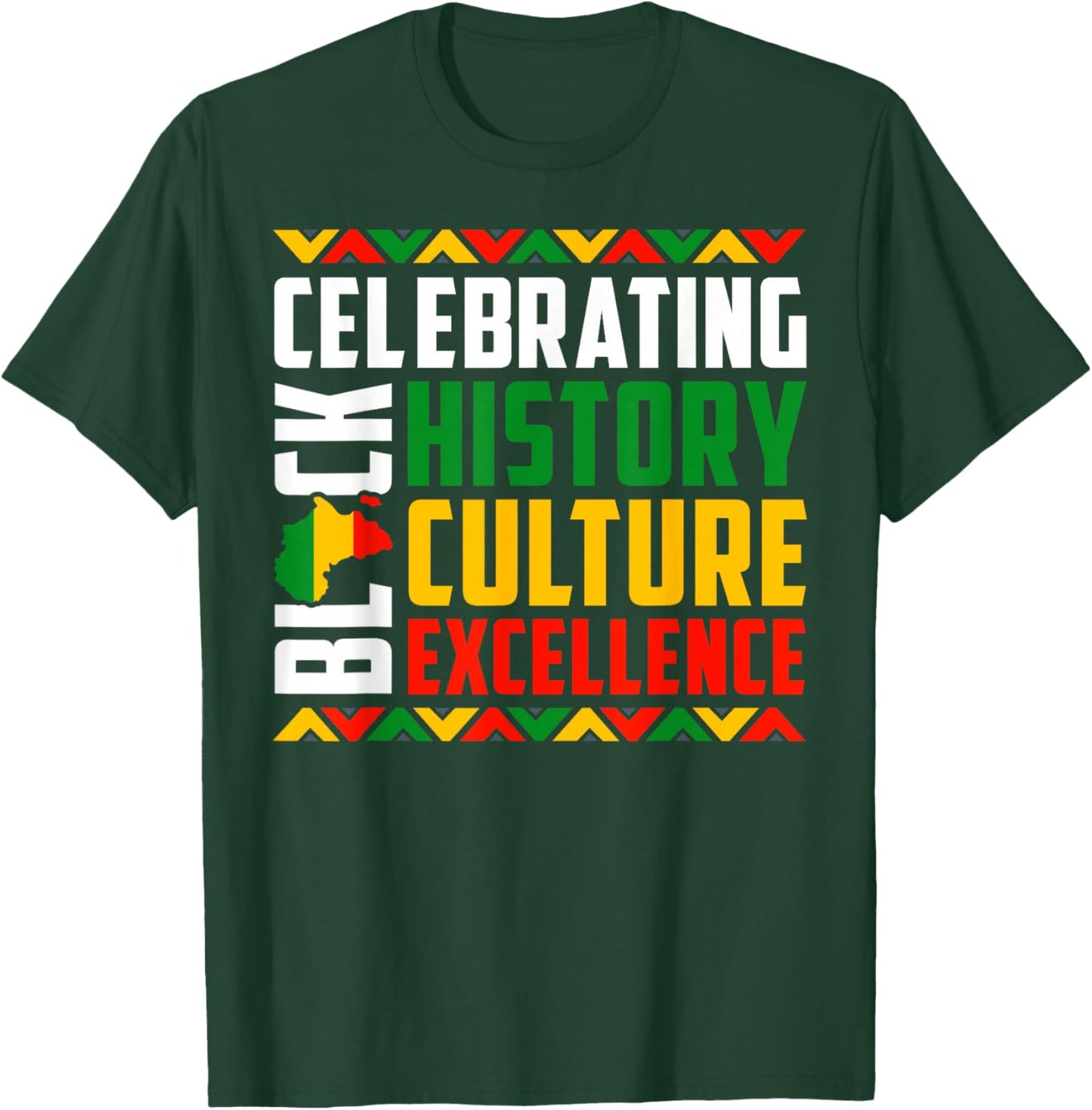 Celebrating Black History Month Afro African Men Women Kids T-Shirt - T-Shirt | Forest