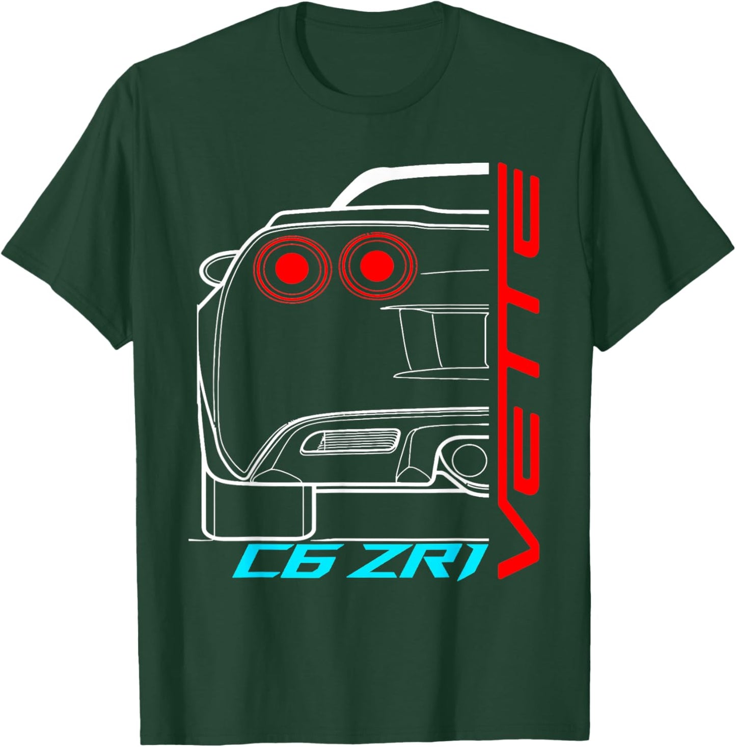 C6 ZR1 Sports Classic Vintage Old Car T-Shirt - T-Shirt | Forest