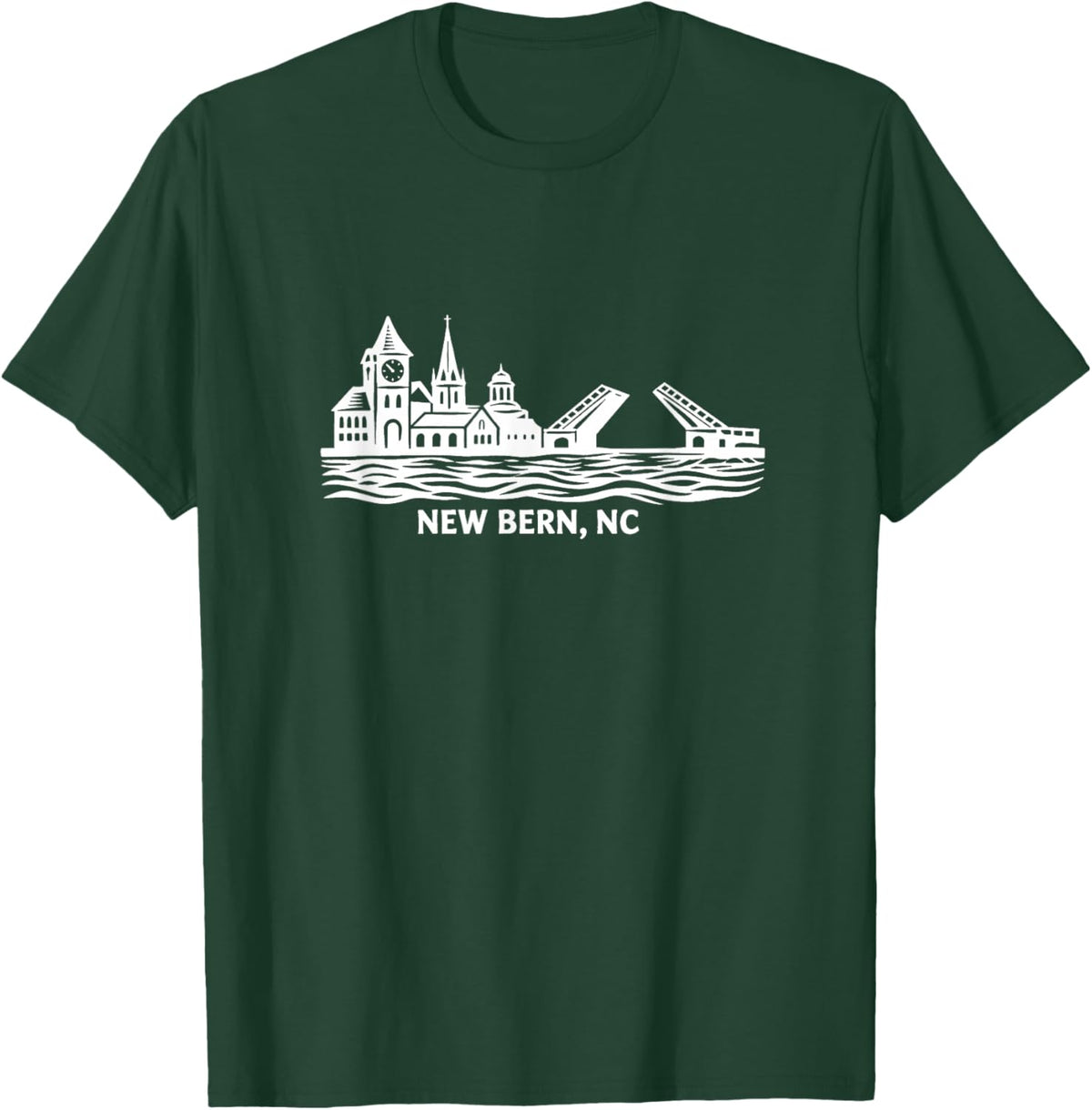 New Bern Skyline T-Shirt - T-Shirt | Forest