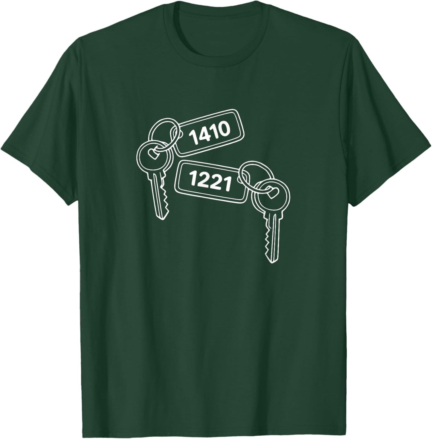 1410 1221 Heart Keys T-Shirt - T-Shirt | Forest