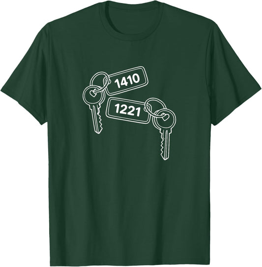1410 1221 Heart Keys T-Shirt - T-Shirt | Forest