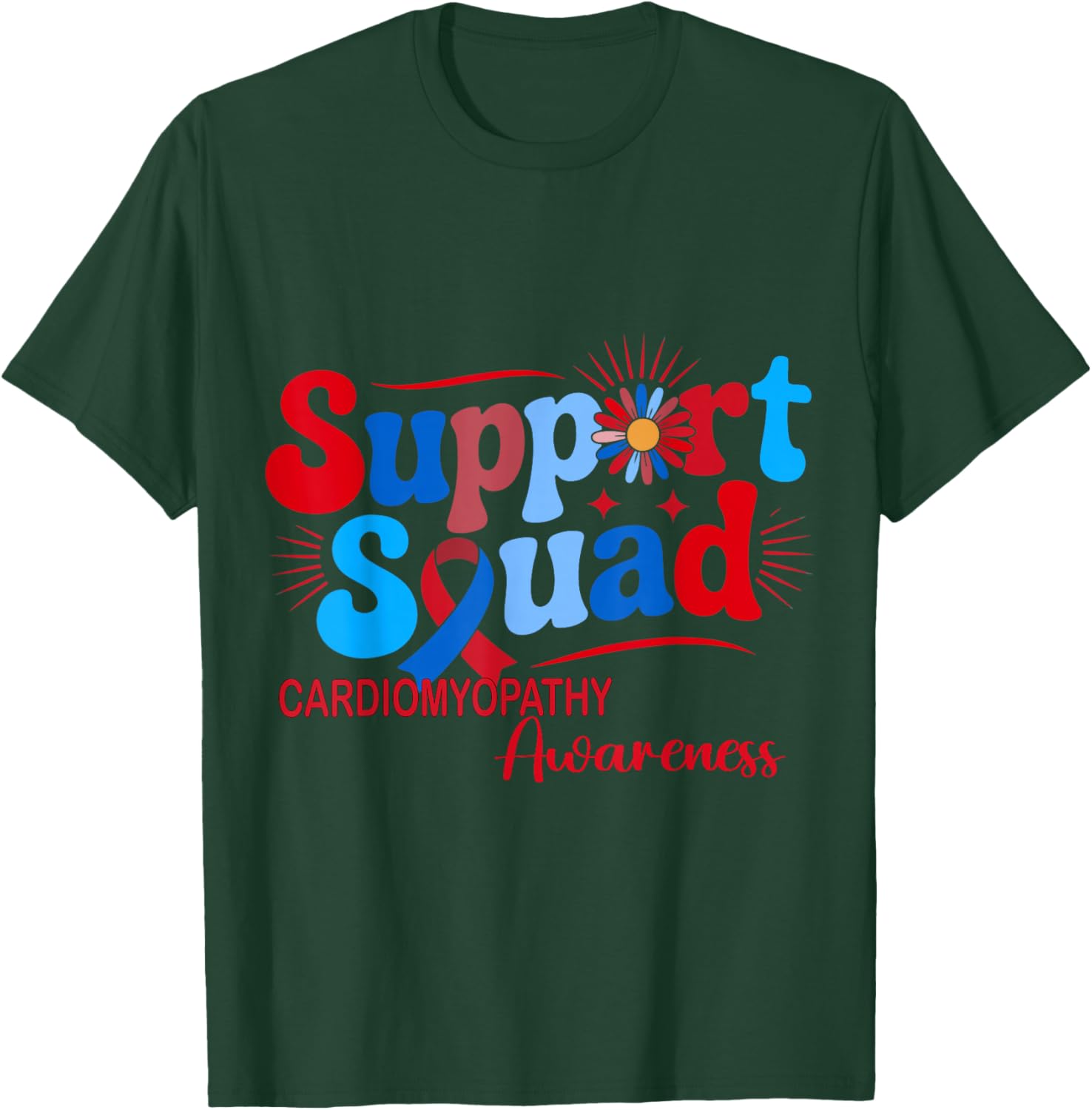 Cardiomyopathy Support Squad Awareness T-Shirt - T-Shirt | Forest