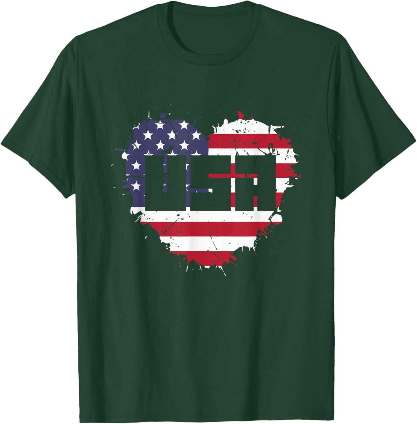 USA America is Love T-Shirt - T-Shirt | Forest