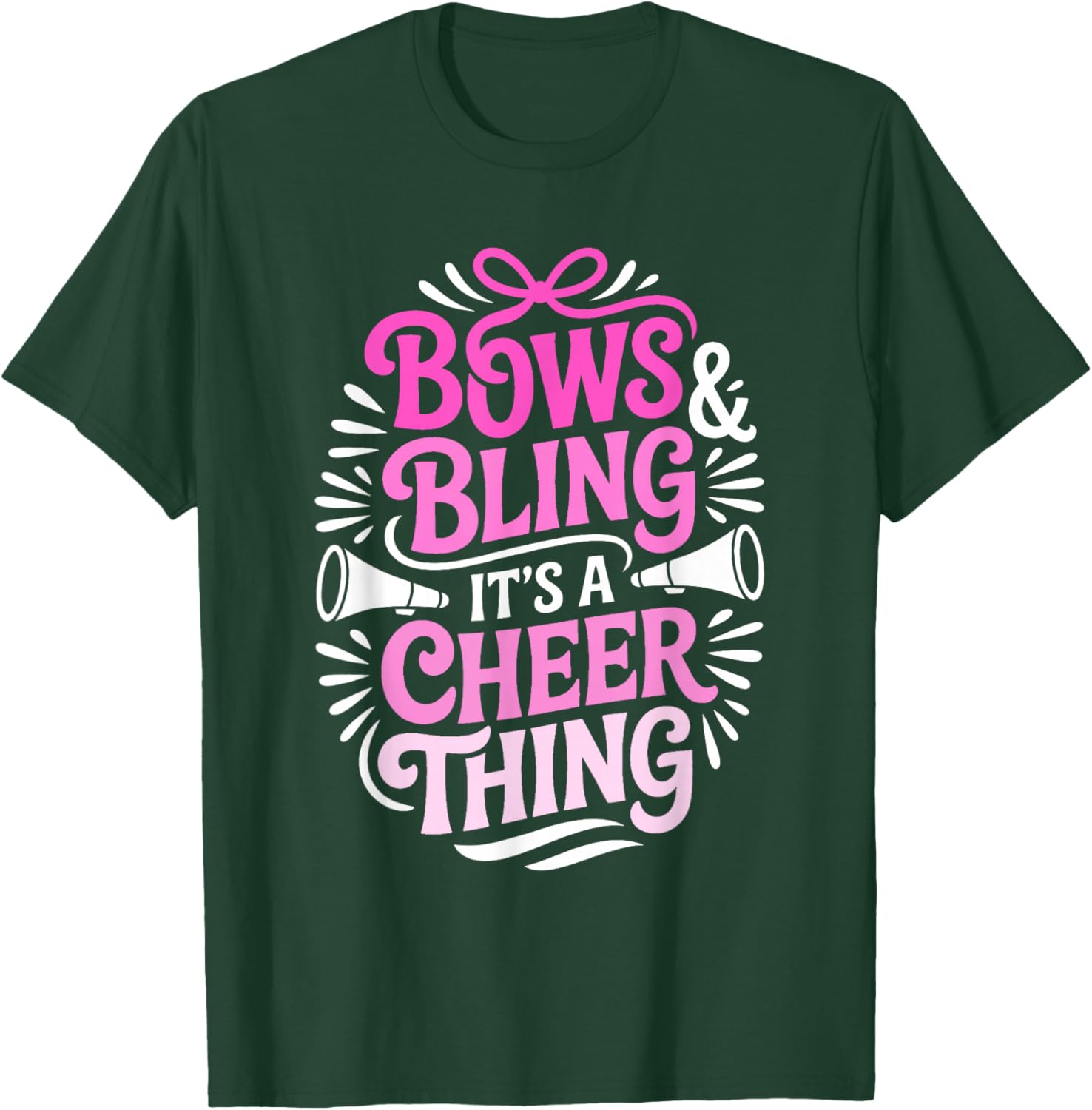 Bows & Bling It's A Cheer Thing Cheerleading T-Shirt - T-Shirt | Forest