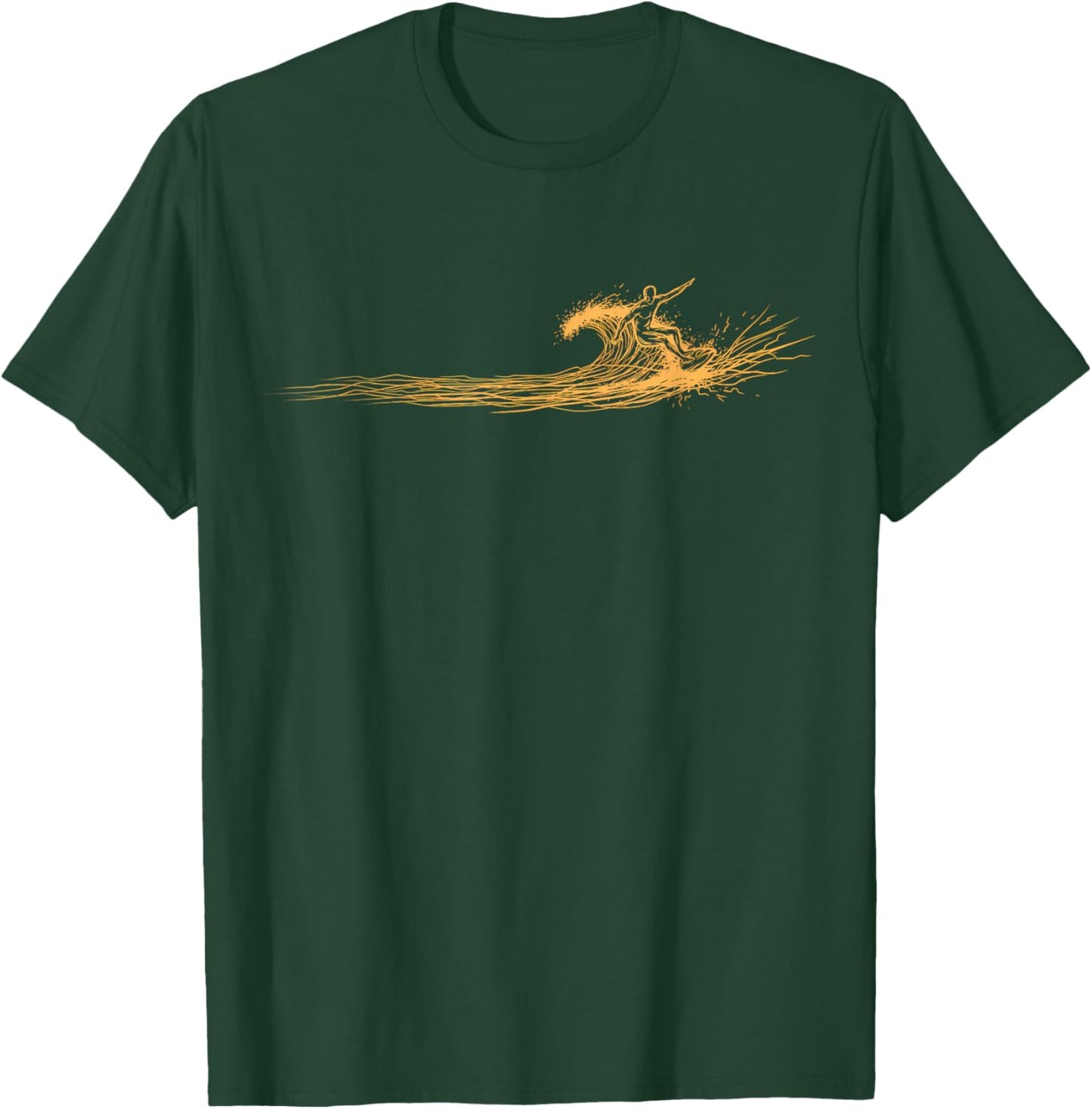 Surfer Wave Graphic Surfboard Surfing for Surfers T-Shirt - T-Shirt | Forest