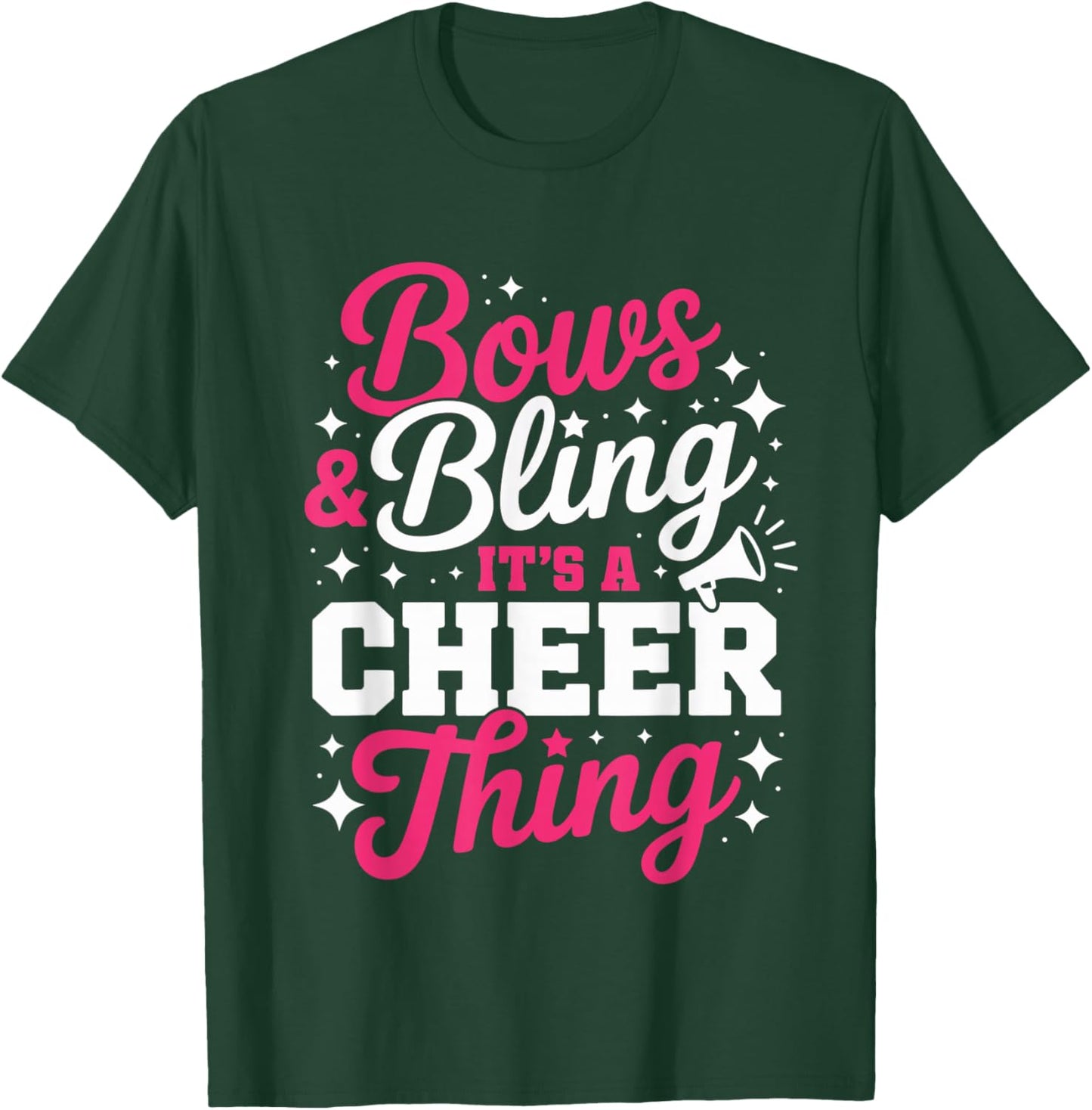Bows & Bling It's A Cheer Thing Funny Cheerleading T-Shirt - T-Shirt | Forest