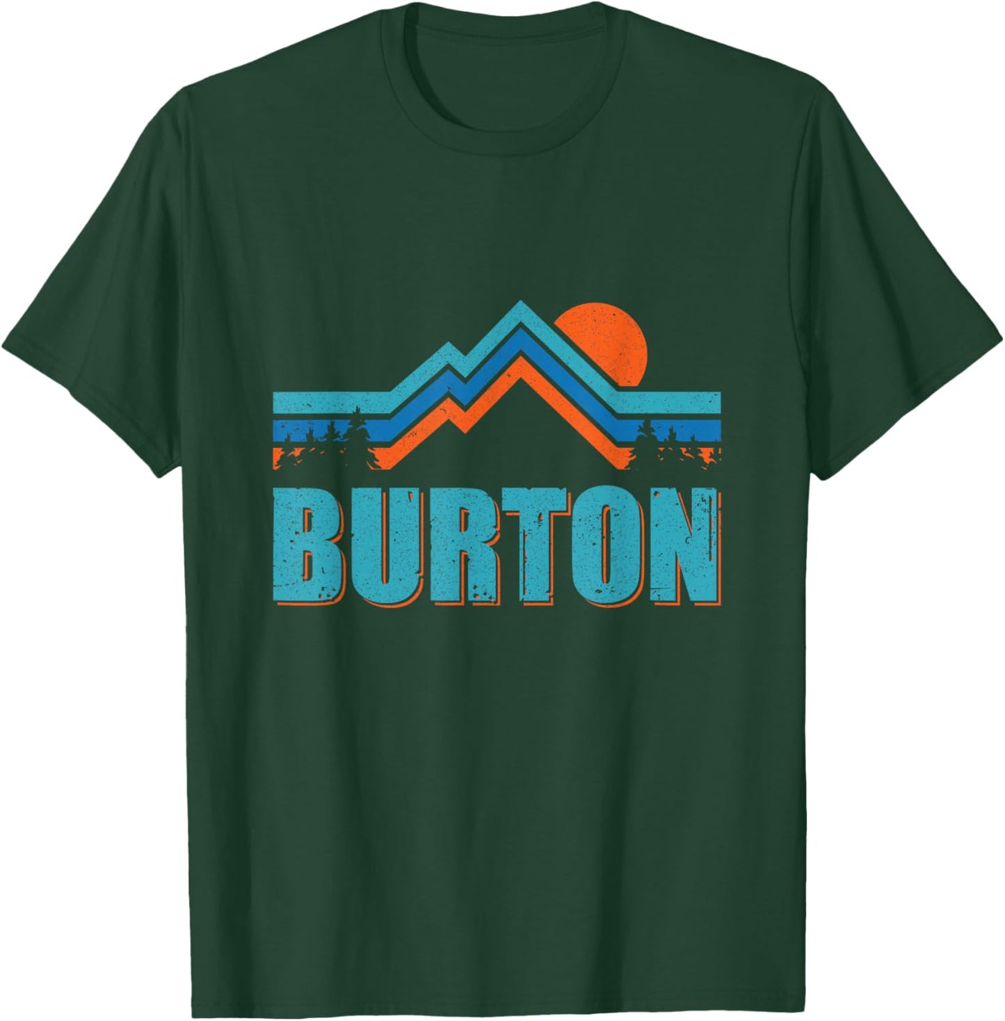Burton South Carolina Vintage Retro Mountains Outdoor Hiking T-Shirt - T-Shirt | Forest