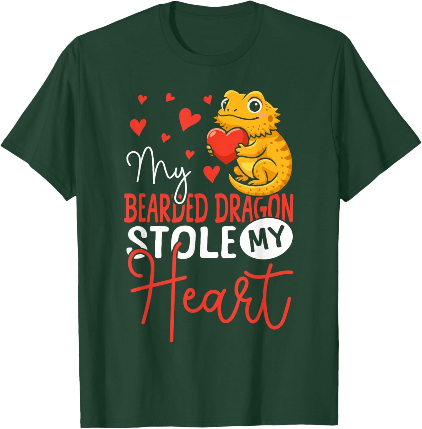 Bearded Dragon Valentines Day My Bearded Dragon Stole My T-Shirt - T-Shirt | Forest