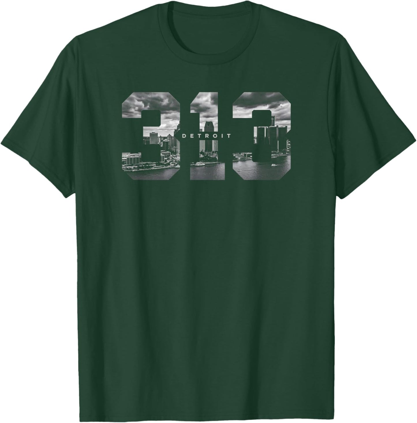 Detroit Michigan Area Code 313 Detroit T-Shirt - T-Shirt | Forest