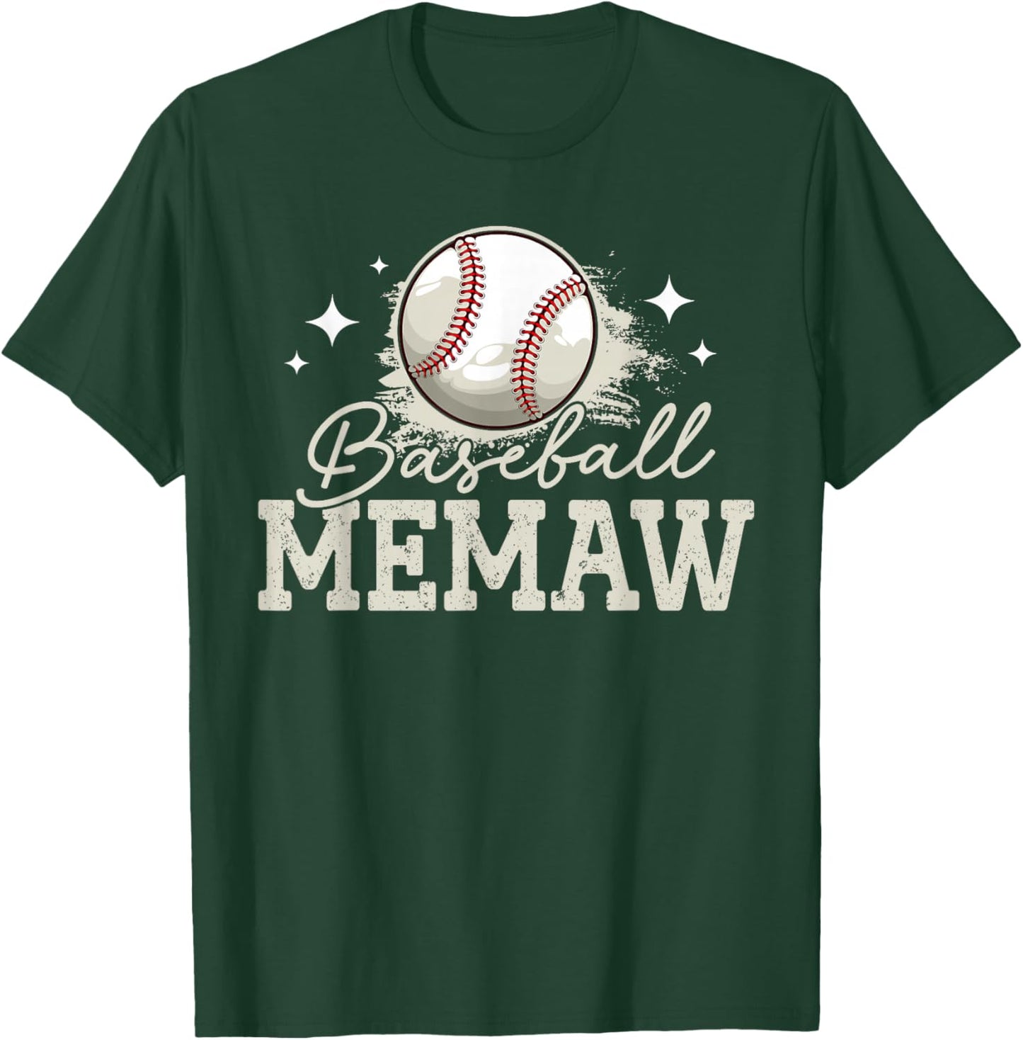 Baseball Memaw Sport Baseball Player T-Shirt - T-Shirt | Forest