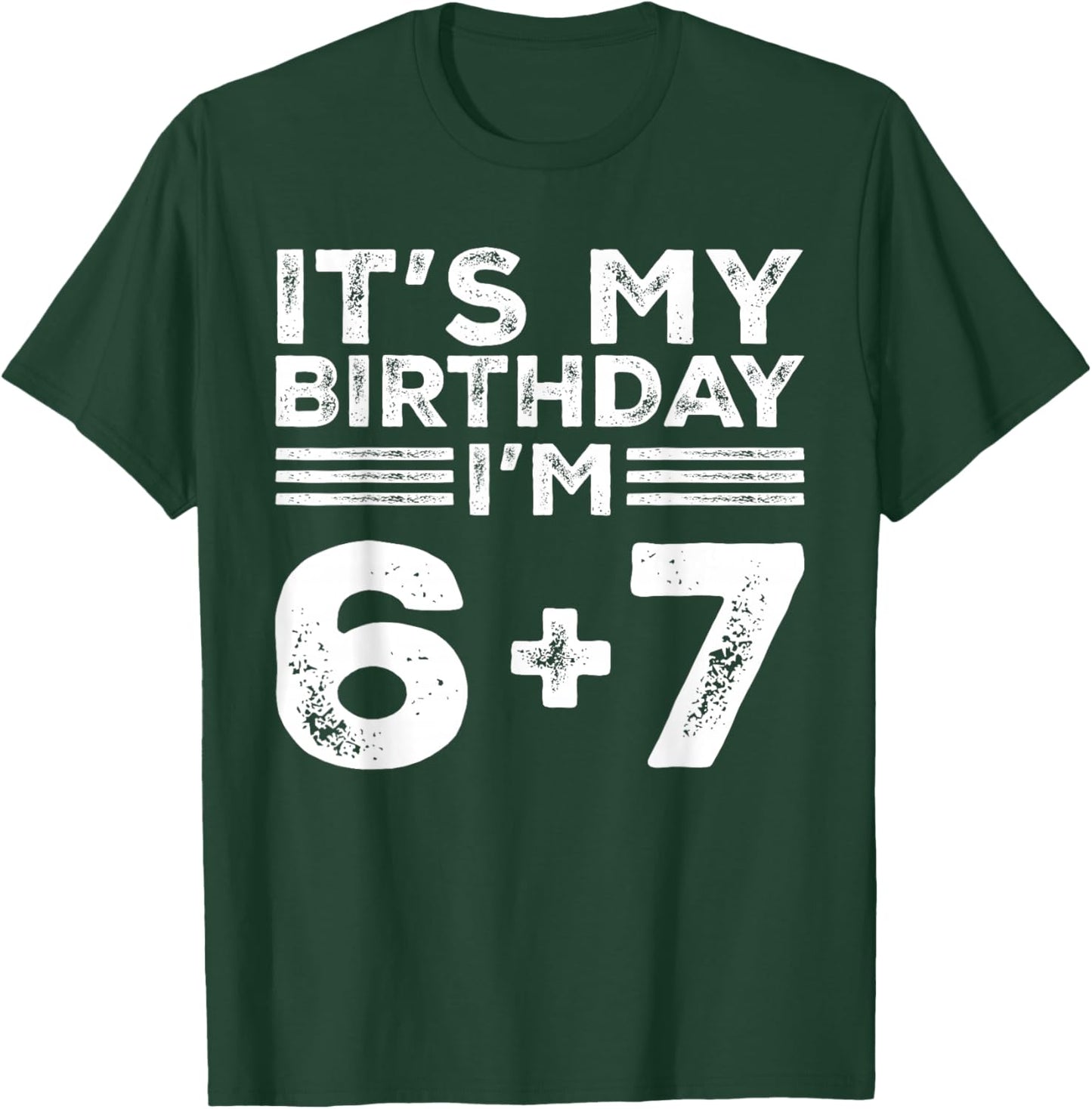 Funny It's My Birthday I'm 6 7 Six Seven Meme 13th Birthday T-Shirt - T-Shirt | Forest