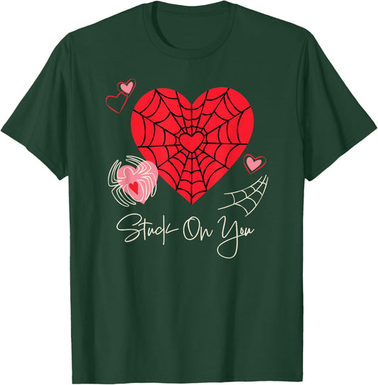 Marvel Spider-Man Stuck On You Valentine's Day Heart T-Shirt - T-Shirt | Forest