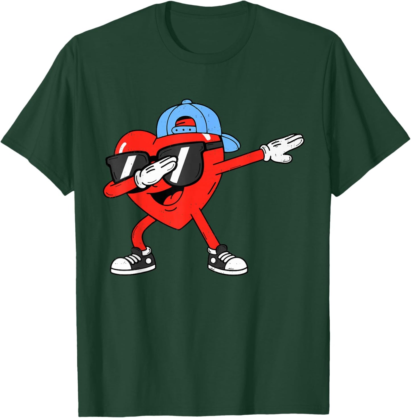 Valentines Day Dabbing Heart Dab Boys Teen Toddler Kids T-Shirt - T-Shirt | Forest