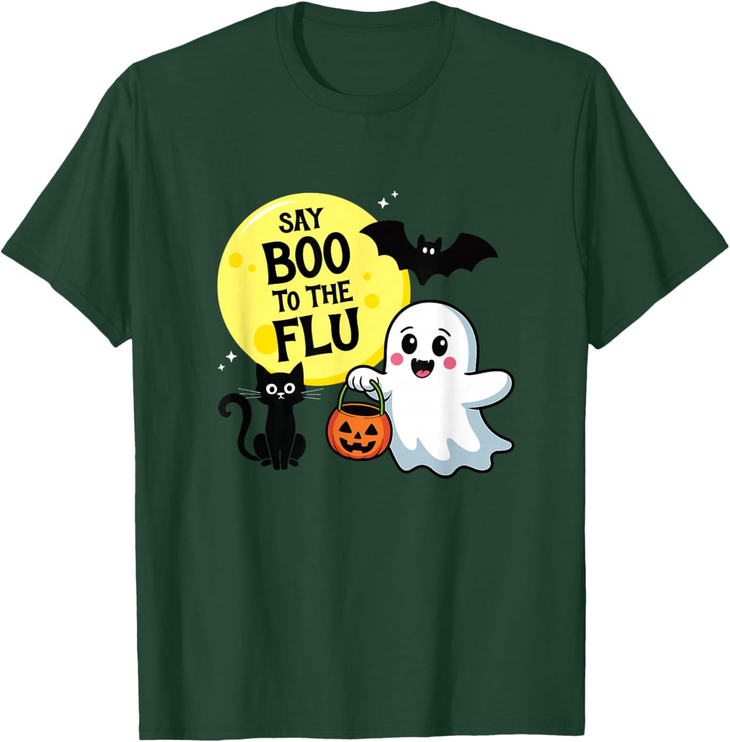 Say Boo to The Flu Halloween T-Shirt - T-Shirt | Forest