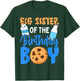 Big Sister of The Birthday boy Milk and Cookies 1st Birthday T-Shirt - T-Shirt | Forest