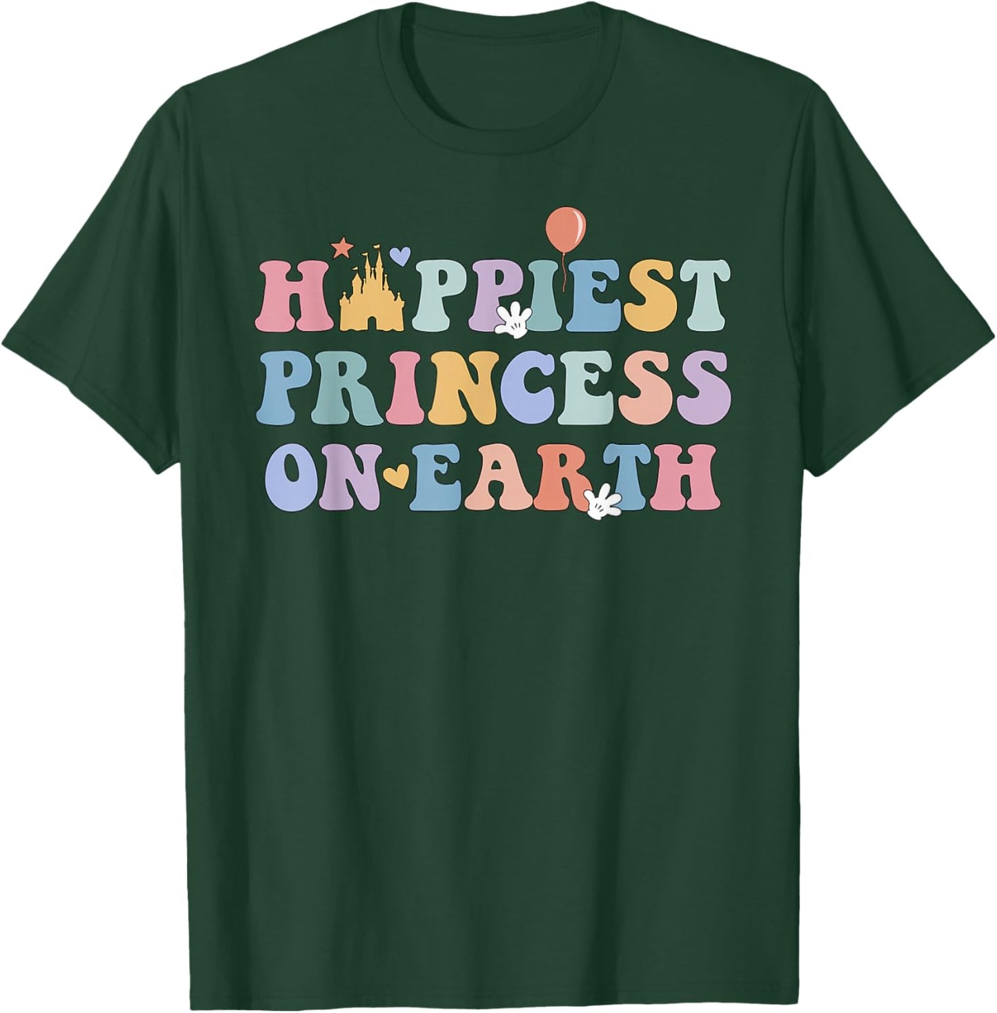 Happiest Princess-On Earth, Christmas Matching Family Trip T-Shirt - T-Shirt | Forest