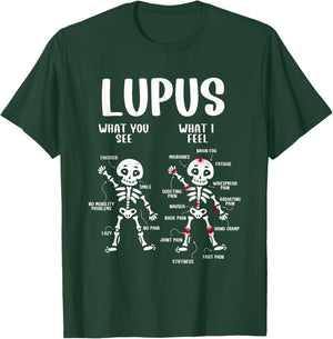 Skeleton Lupus What You See What I Feel T-Shirt - T-Shirt | Forest
