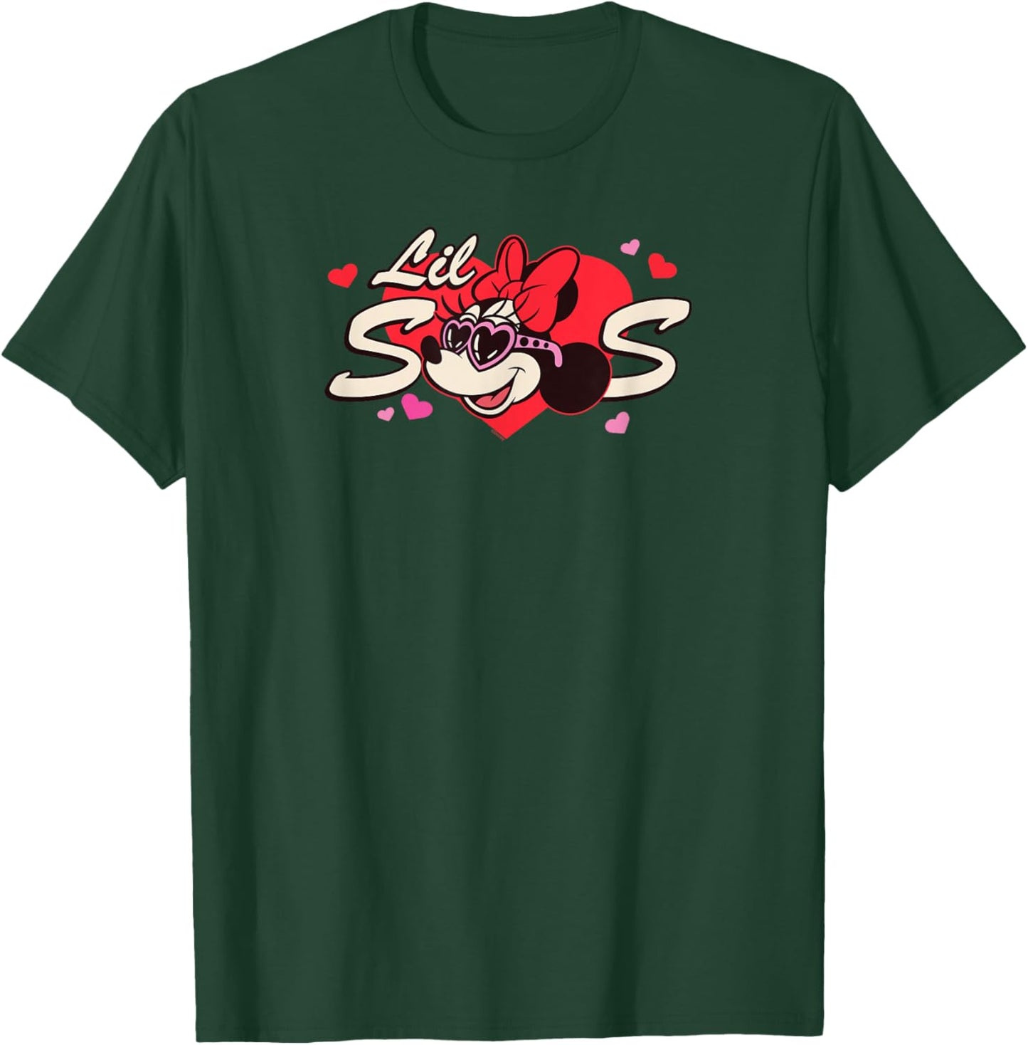 Disney Valentine's Day Lil Sis Gift Family Matching Trip T-Shirt - T-Shirt | Forest