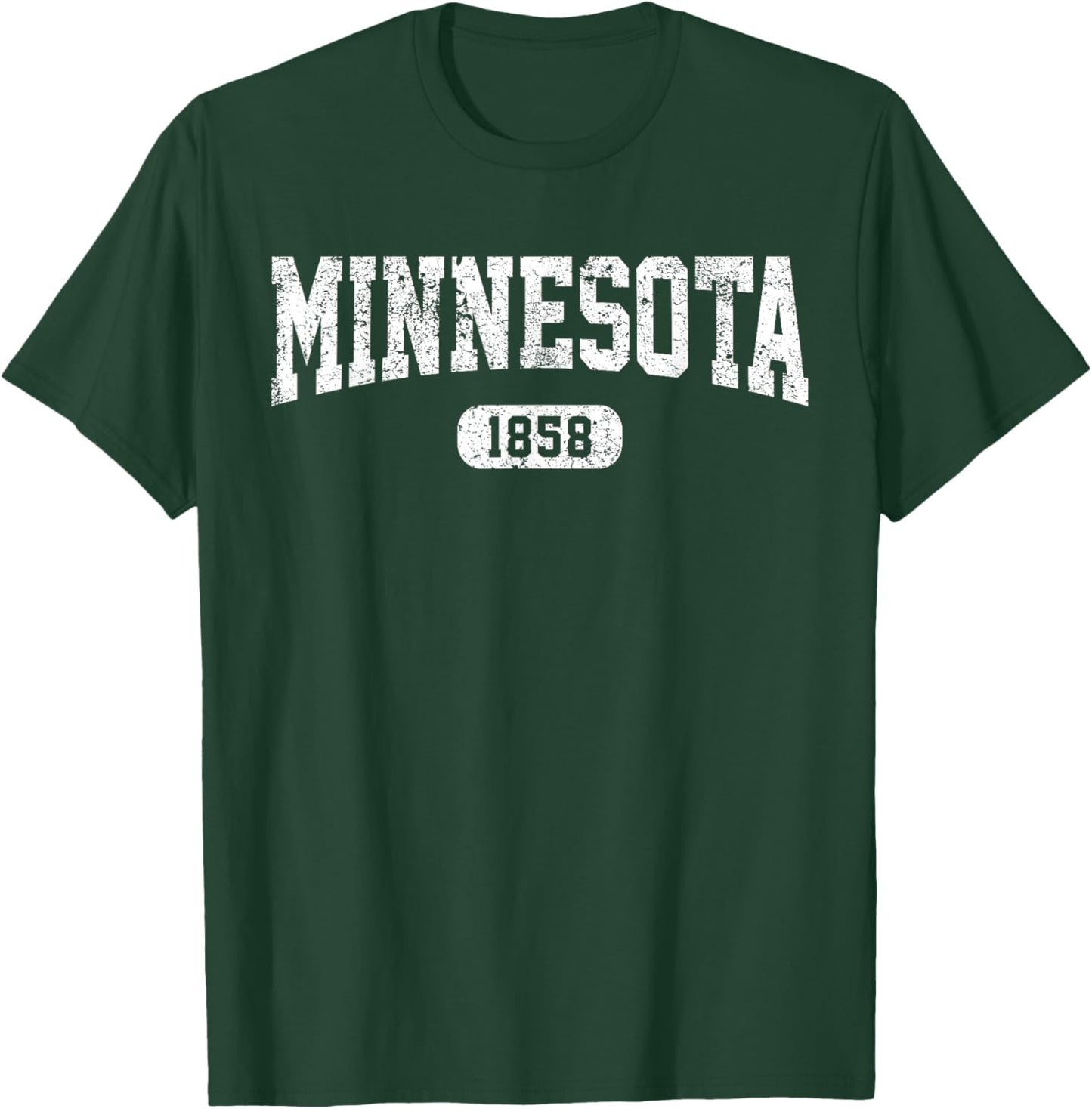 Minnesota Throwback MN State Vintage Est. 1858 Minnesota T-Shirt - T-Shirt | Forest