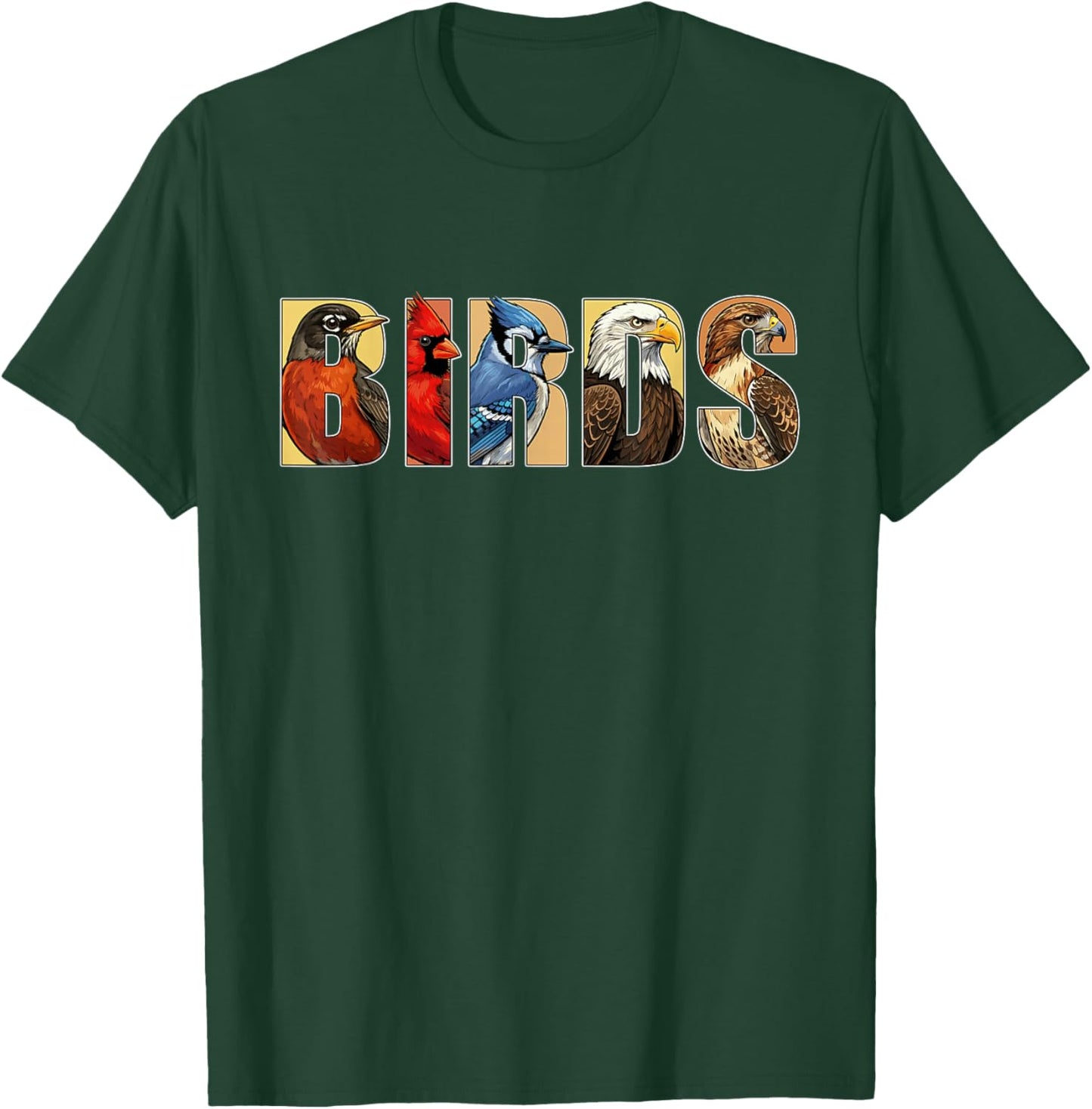 Funny Bird Watching Shirt Vintage Birds Identification T-Shirt - T-Shirt | Forest