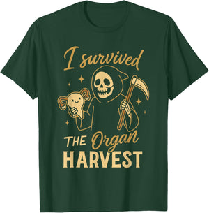 Post Hysterectomy Grim Reaper I Survived The Organ Harvest T-Shirt - T-Shirt | Forest