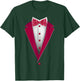 Tuxedo Bow Tie with Cute Hearts for Valentines Day T-Shirt - T-Shirt | Forest