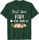 First Time Papi Est 2026 Floral Pregnancy Announcement T-Shirt - T-Shirt | Forest