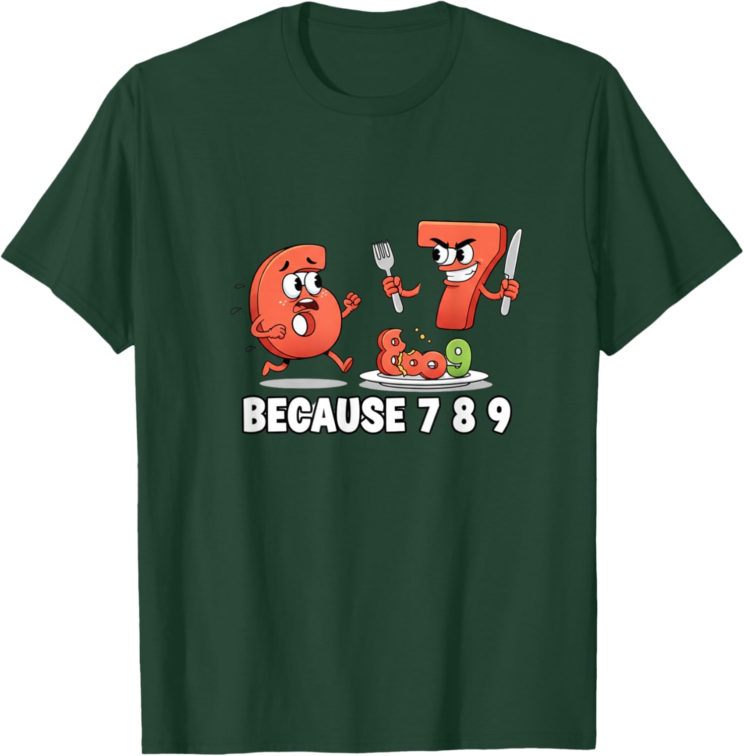 6 7 Meme Joke Because 7 8 9 Funny Kids 67 T-Shirt - T-Shirt | Forest