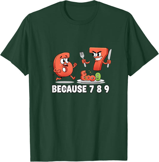 6 7 Meme Joke Because 7 8 9 Funny Kids 67 T-Shirt - T-Shirt | Forest