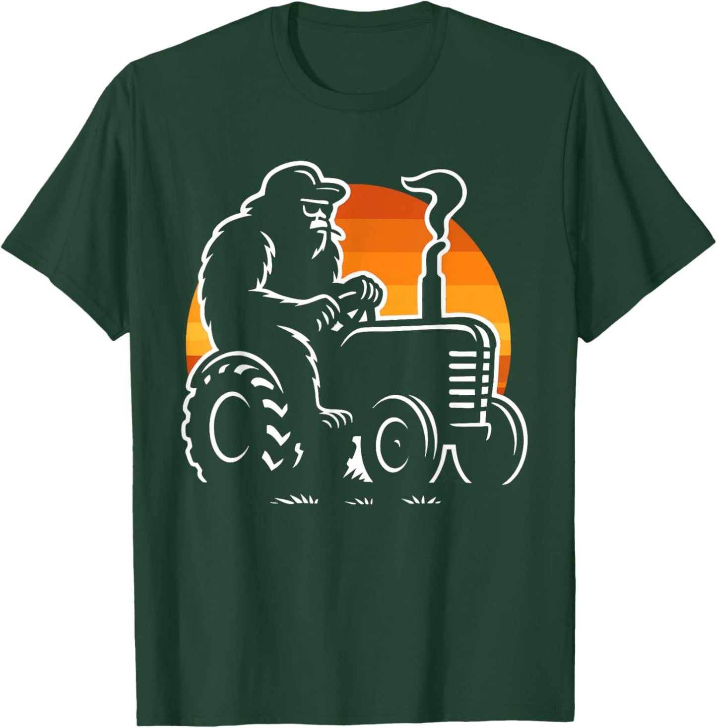 Funny Bigfoot Farmer Tractor Farming Farm Men Boys T-Shirt - T-Shirt | Forest