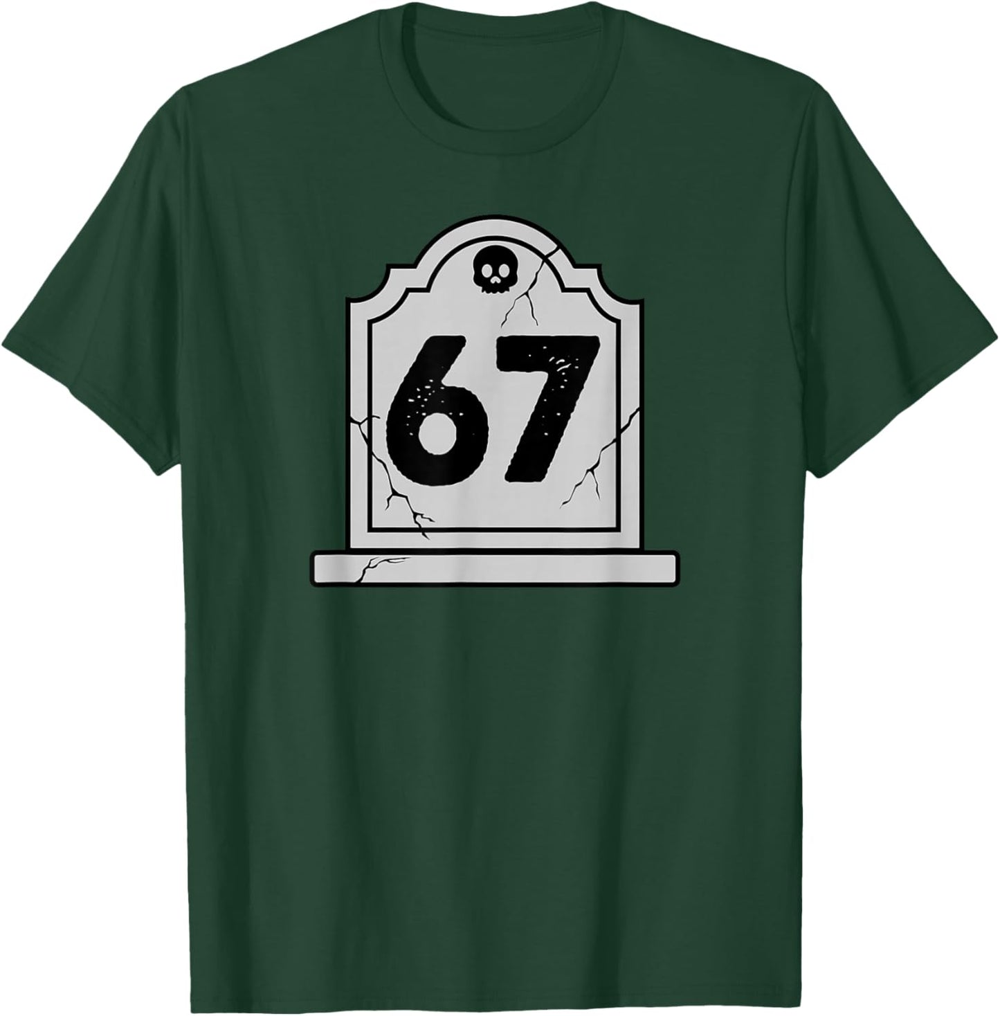 Halloween Number 6 7 Gravestone Costume T-Shirt - T-Shirt | Forest